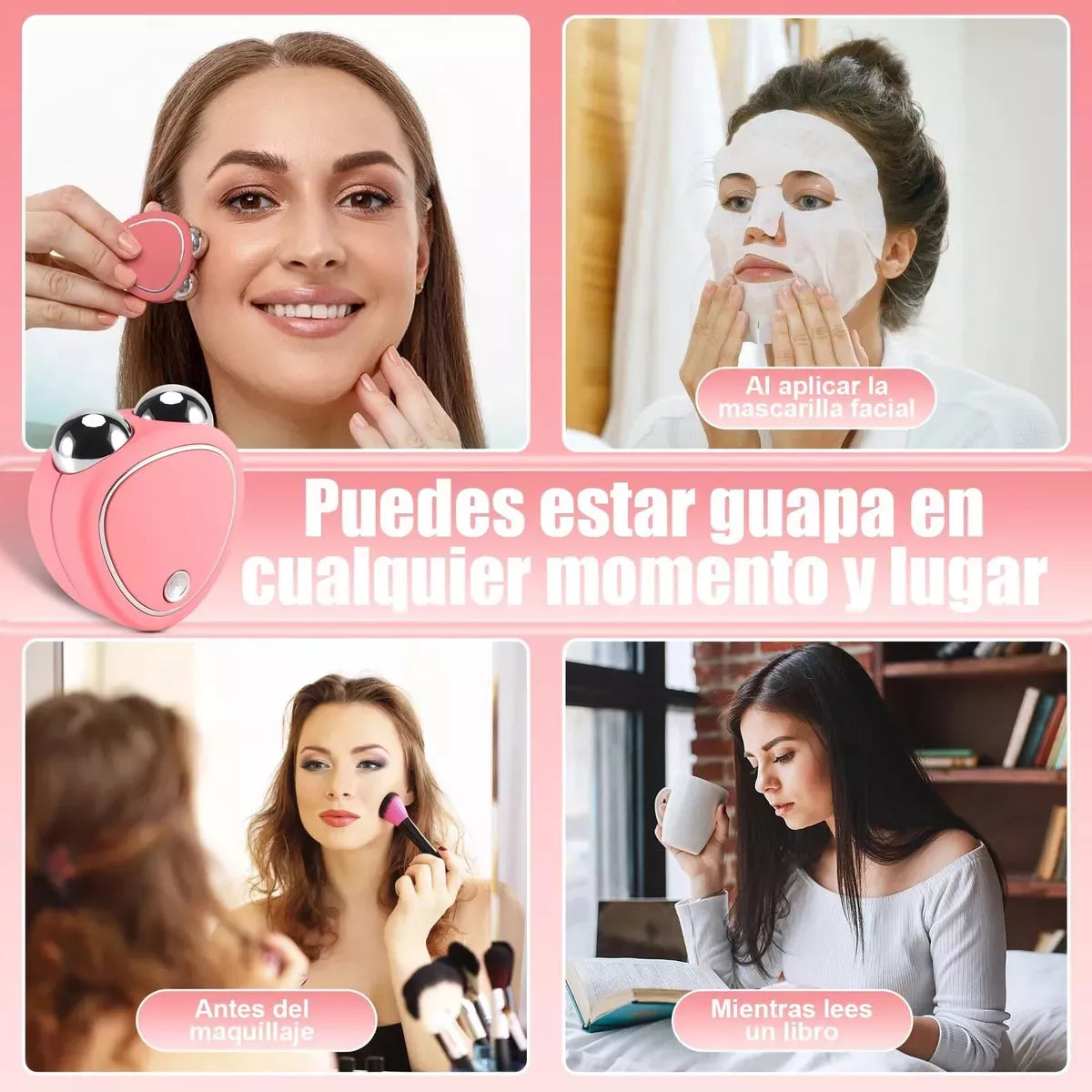 LiftGlow™️ Masajeador Facial Con Microcorriente + Gratis Gel Conductor Aloe Vera