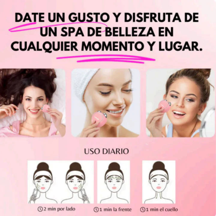 LiftGlow™️ Masajeador Facial Con Microcorriente + Gratis Gel Conductor Aloe Vera