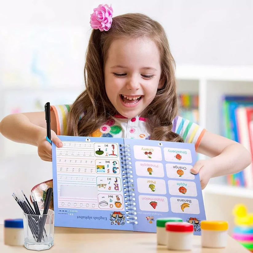 SANK MAGIC™ 4 Cuadernos Mágicos + 1 Bolígrafo Mágico + 5 Repuestos Gratis