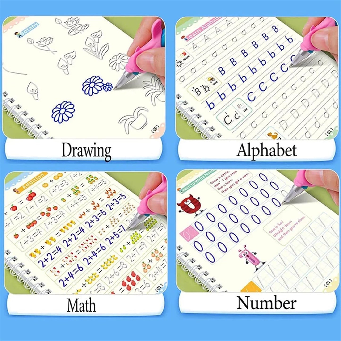 SANK MAGIC™ 4 Cuadernos Mágicos + 1 Bolígrafo Mágico + 5 Repuestos Gratis
