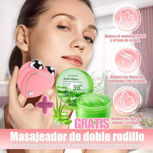 LiftGlow™️ Masajeador Facial Con Microcorriente + Gratis Gel Conductor Aloe Vera